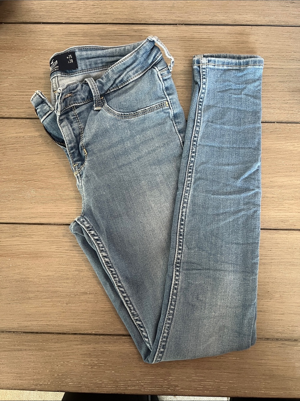 Hollister Light Blue Low Rise Jean Legging - Size 1